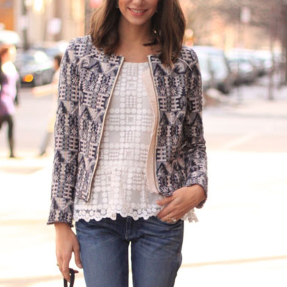 Anthropologie HEI HEI Faifo Embroidered Jacket